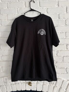 Men’s Harley Davidson white mountains New Hampshire motorcycle shirt